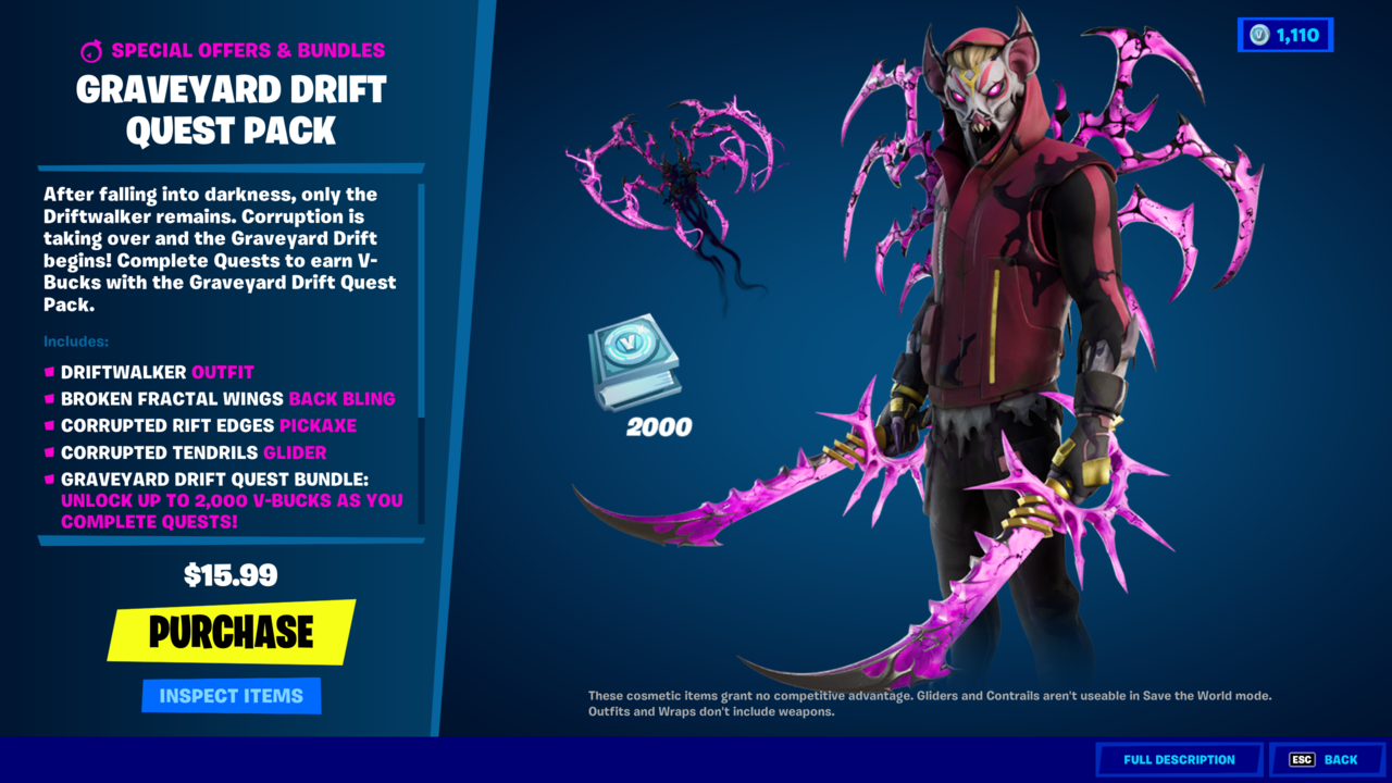 Was ist heute im Fortnite Item Shop – 19. Oktober 2021: Friedhofsdrift-Questpaket und mehr