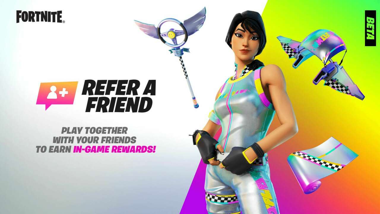 Fortnite Refer A Friend-Programm kann Ihnen einen kostenlosen Rainbow Rider-Skin einbringen