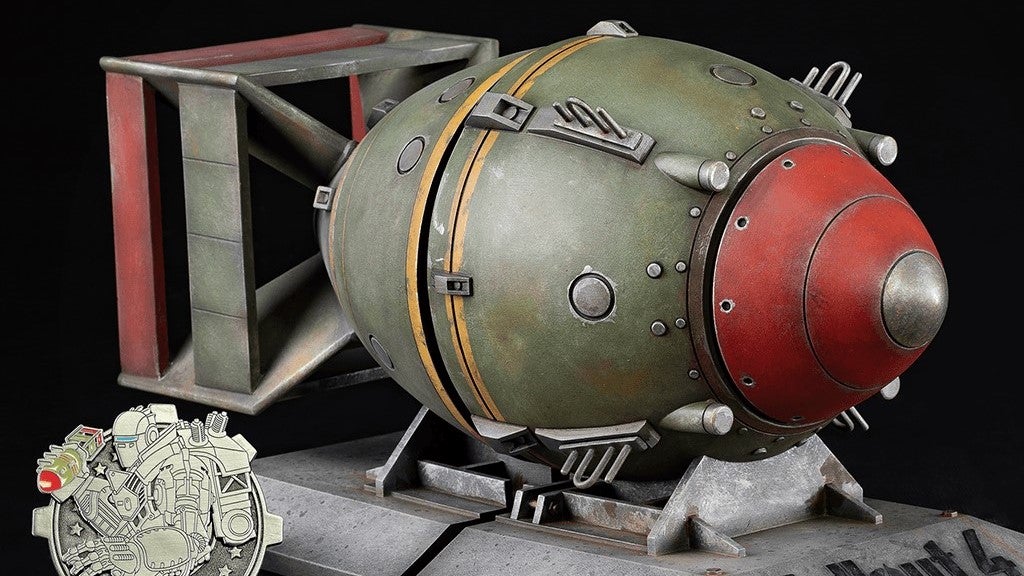 Fallout 4 Nuke Bomb Bookends fügen Ihrem Regal einen postapokalyptischen Stil hinzu