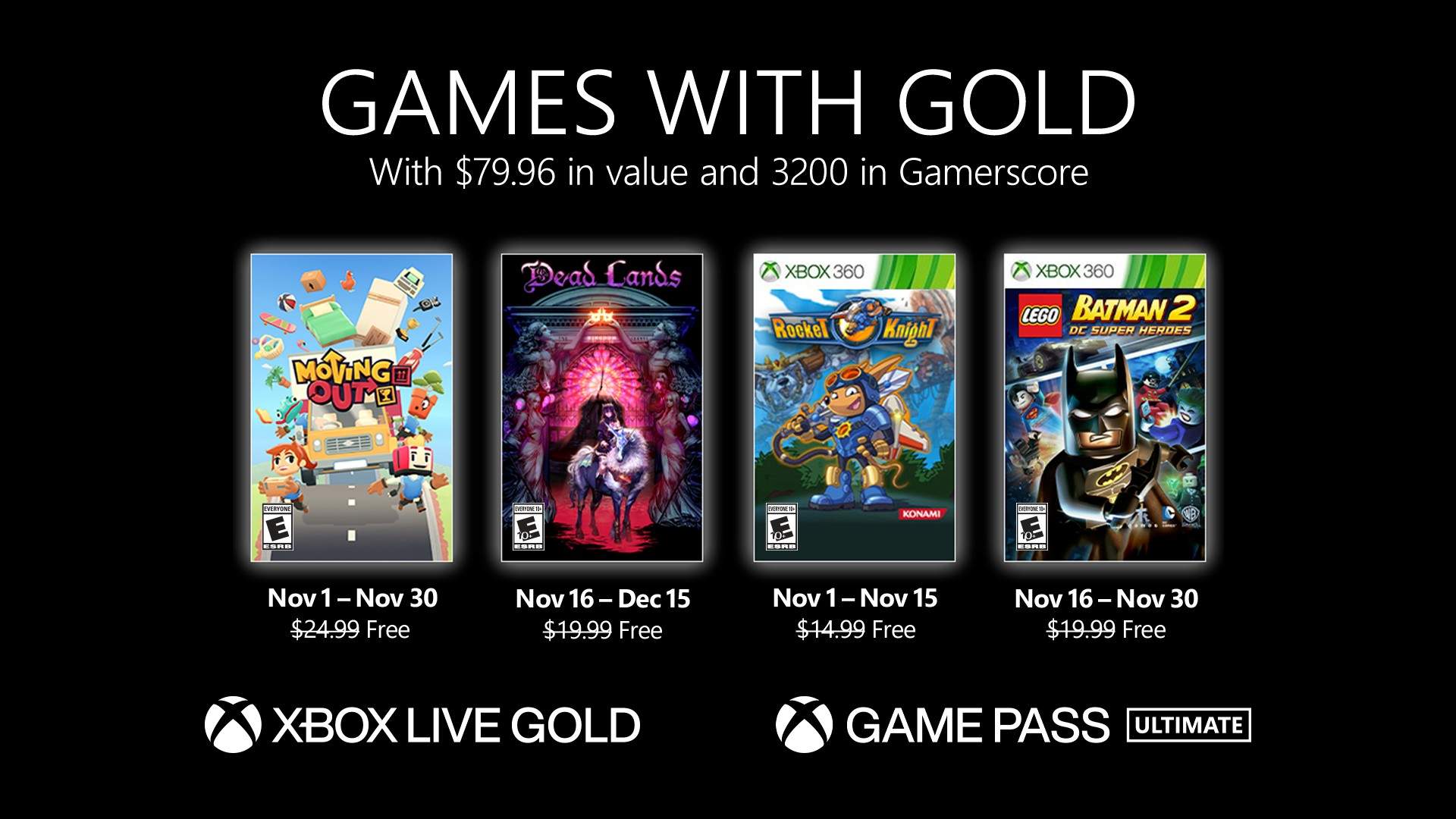 Video For New Games with Gold for November 2021