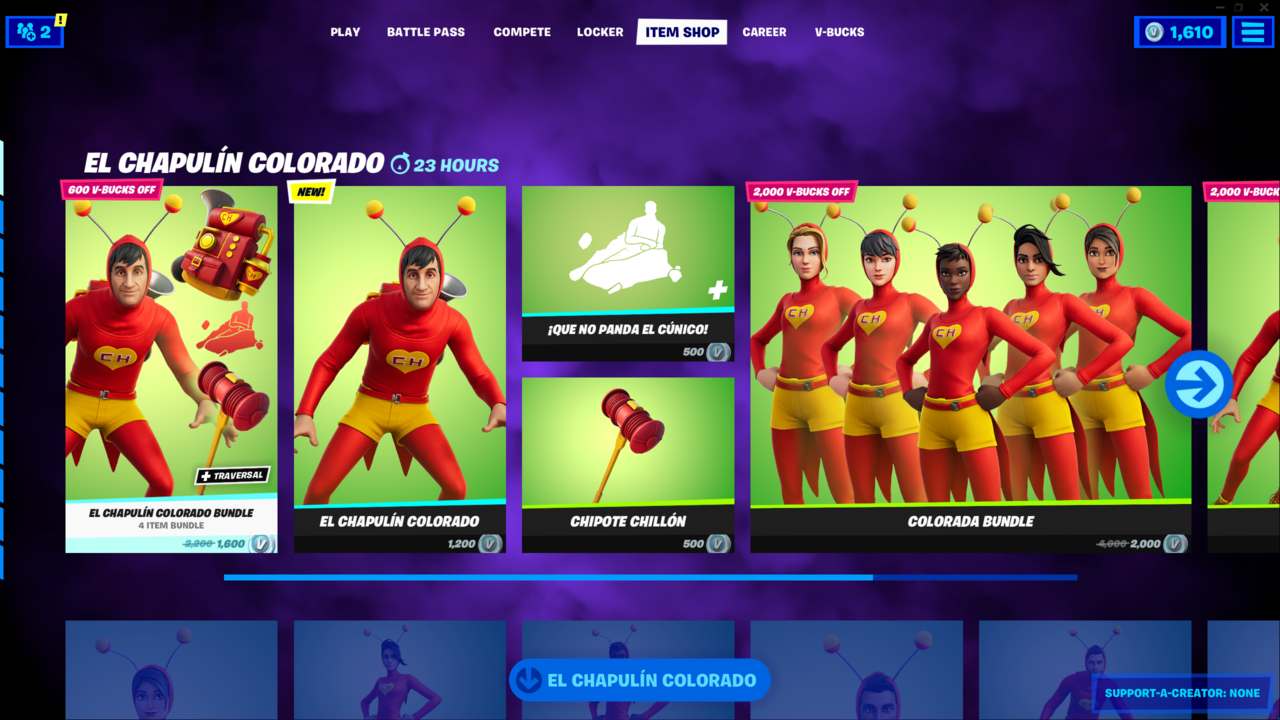 Was ist heute im Fortnite Item Shop – 2. November 2021: El Chapulín Colorado kommt an