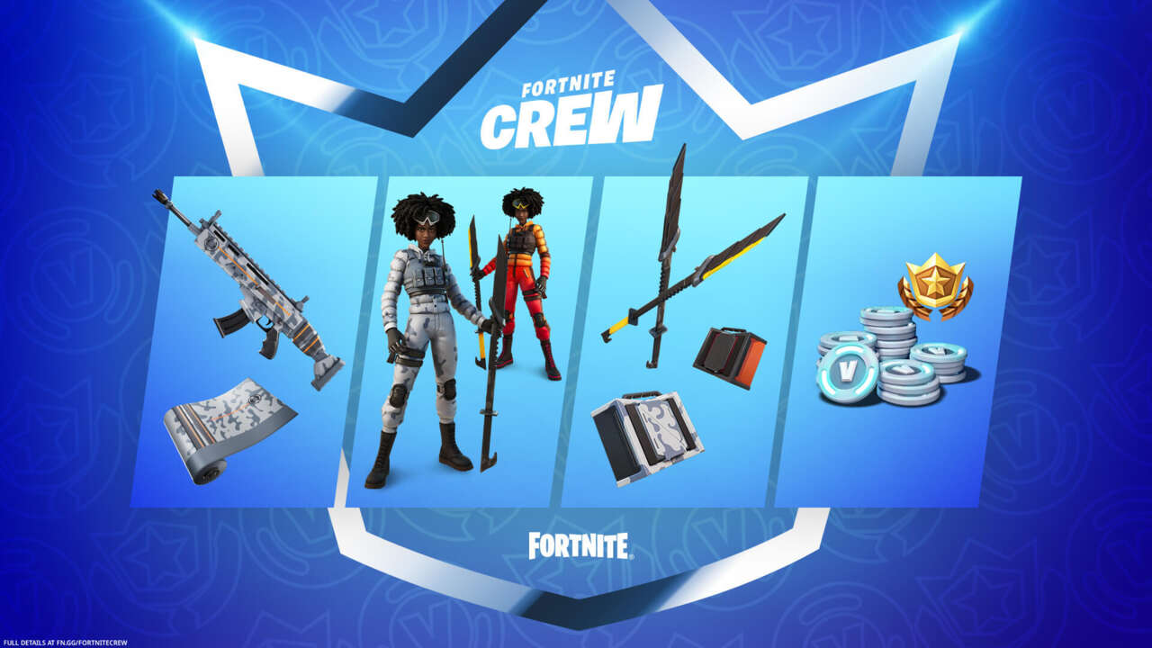Fortnite Crew Pack für Januar 2022 Pack enthält Snow Stealth Slone