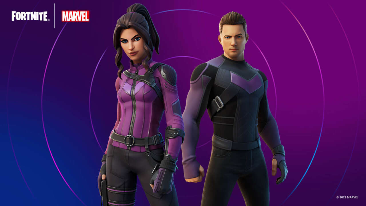 Volltreffer!  Fortnite Hawkeye Skins stellen Clint Barton und Kate Bishop vor