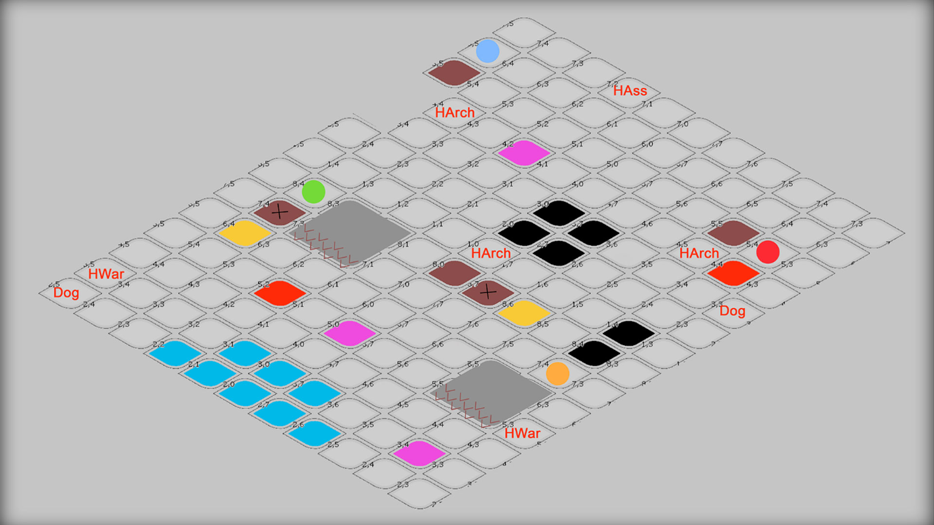 Skizze des frühen Leveldesigns