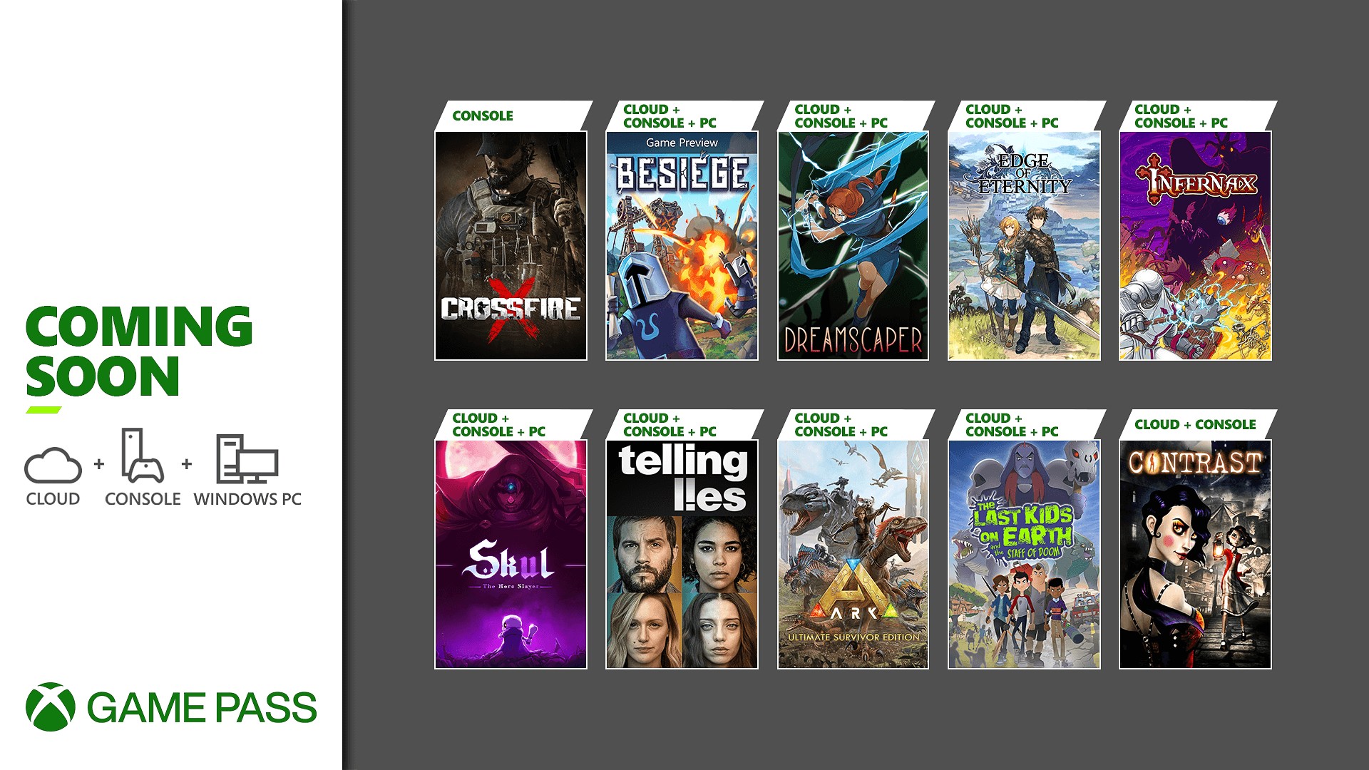 Demnächst im Xbox Game Pass: Contrast, CrossfireX, Ark: Ultimate Survivor Edition und mehr