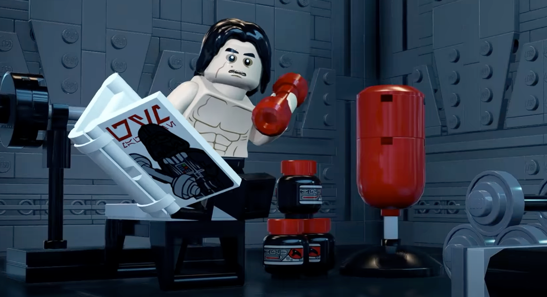 Lego Star Wars: Der Skywalker-Saga-Trailer zeigt den hemdlosen Kylo Ren, der Eisen pumpt