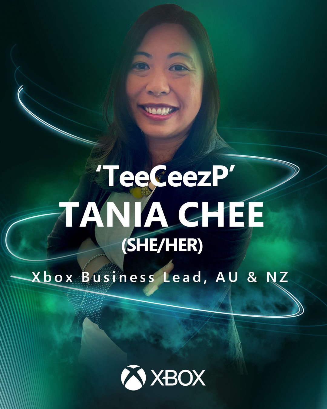 Tania Chee (Sie/Sie) Xbox Business Lead, Australien & Neuseeland Region: Australien & Neuseeland