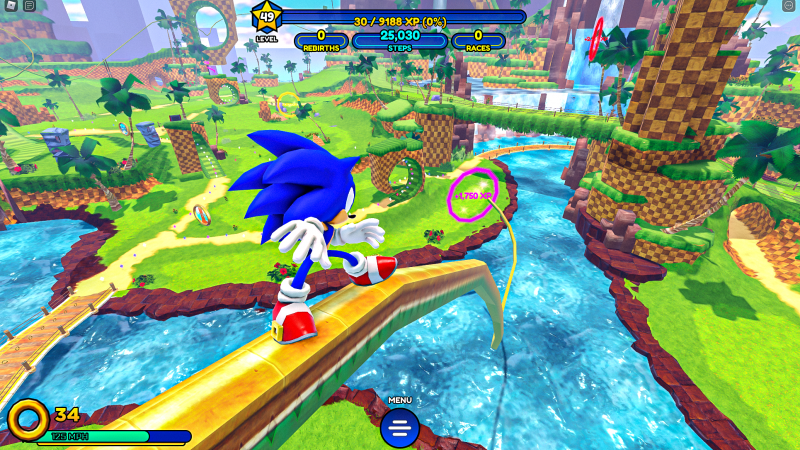Sonic The Hedgehog läuft in Roblox in einer Partnerschaft zwischen Sega und Gamefam Amok