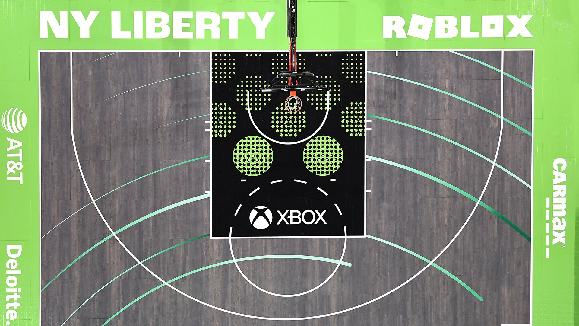 NY Liberty und Roblox Basketballplatz-Design-Bild