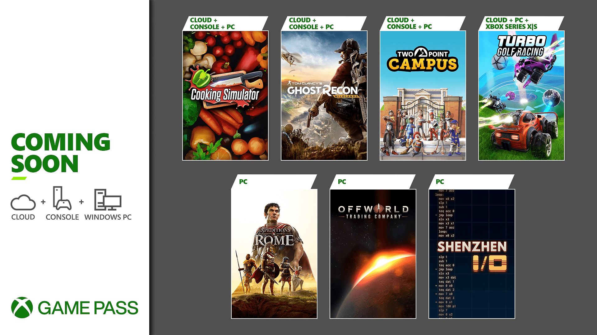 Neu im Xbox Game Pass: Ghost Recon Wildlands, Turbo Golf Racing, Two Point Campus und mehr