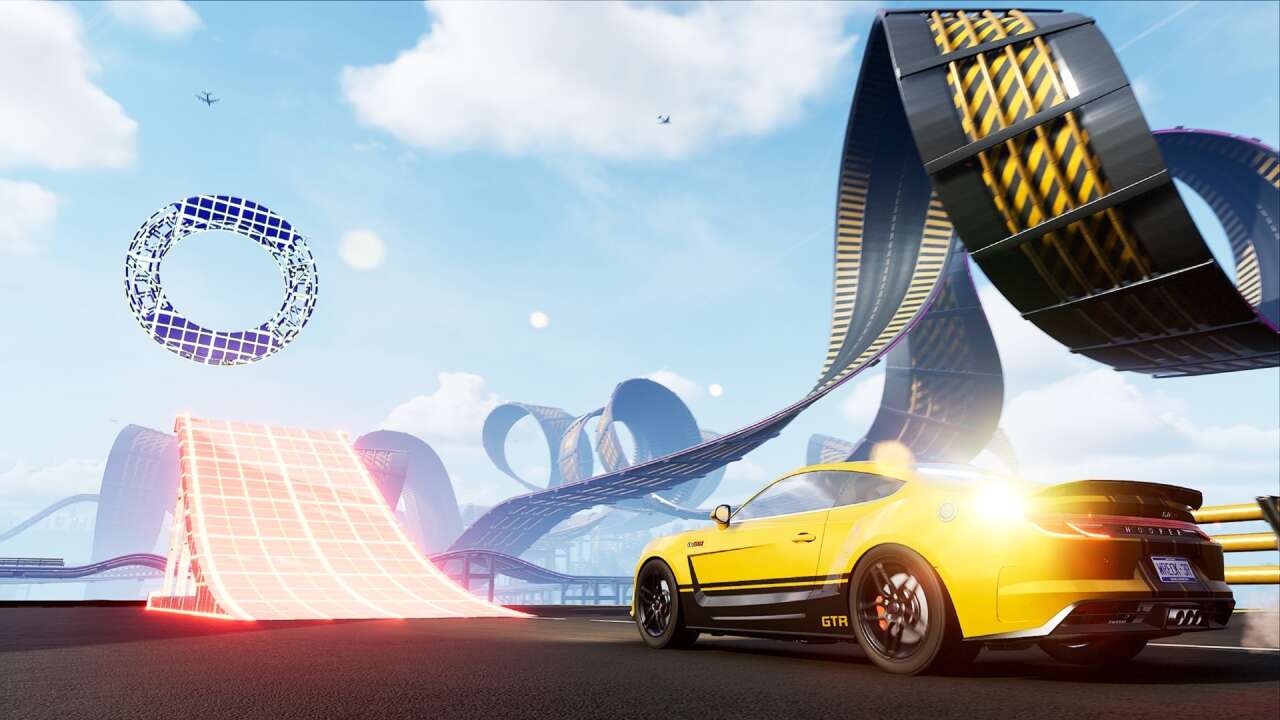 Wreckreation sieht aus wie ein Burnout-Paradies, das mit Trackmania zusammengebrochen ist