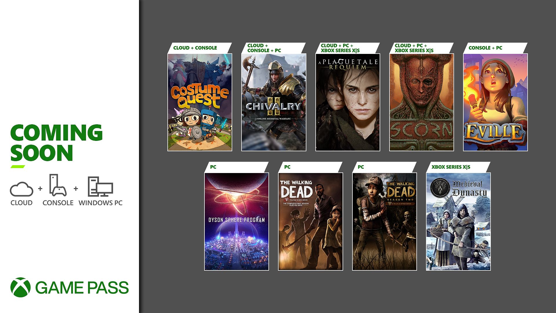 Demnächst im Xbox Game Pass erhältlich: Chivalry 2, Scorn, A Plague Tale: Requiem und mehr