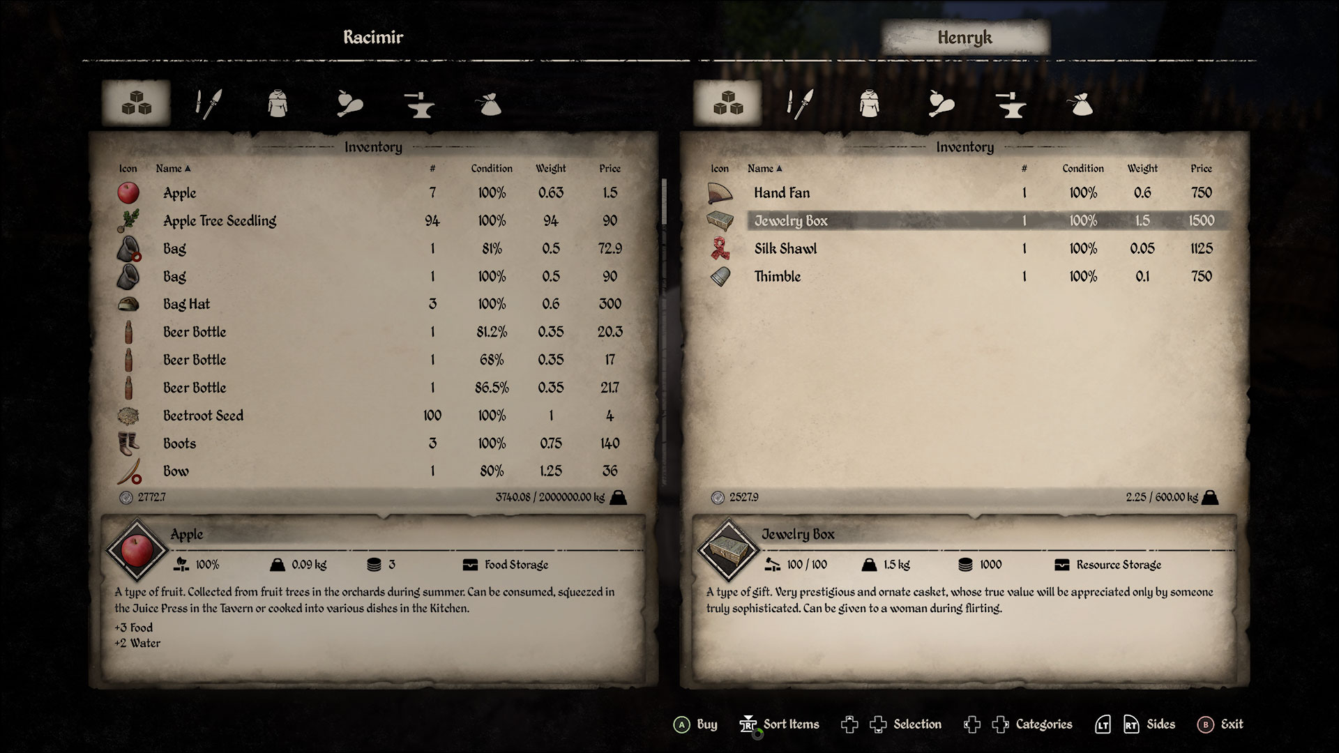 Screenshot der Spielübersicht