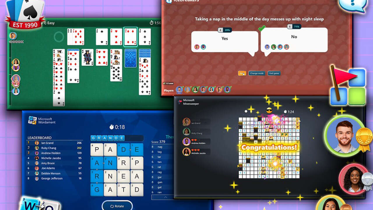Solitaire, Minesweeper und mehr jetzt in Microsoft Teams spielbar