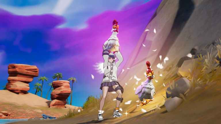Wie man mit einem Chicken Peck in Fortnite Schaden anrichtet
