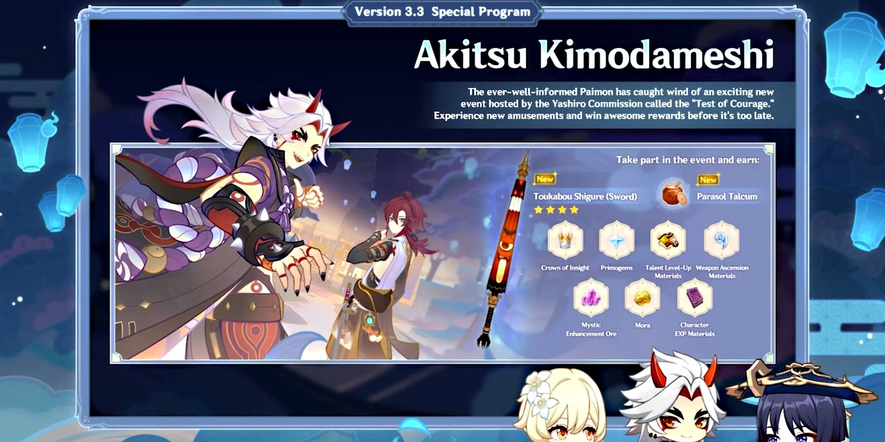 Neue Ereignisse in Genshin Impact 3.3 Update