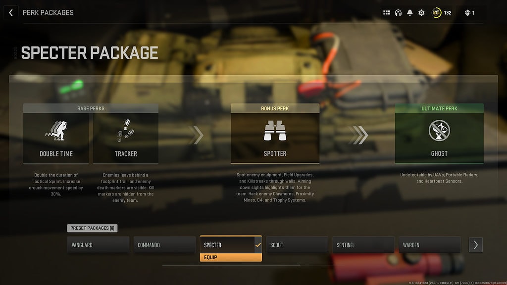 Spectre Perk-Paket in Warzone 2 Eine Reihe von Vorteilen in Warzone 2 namens Spectre