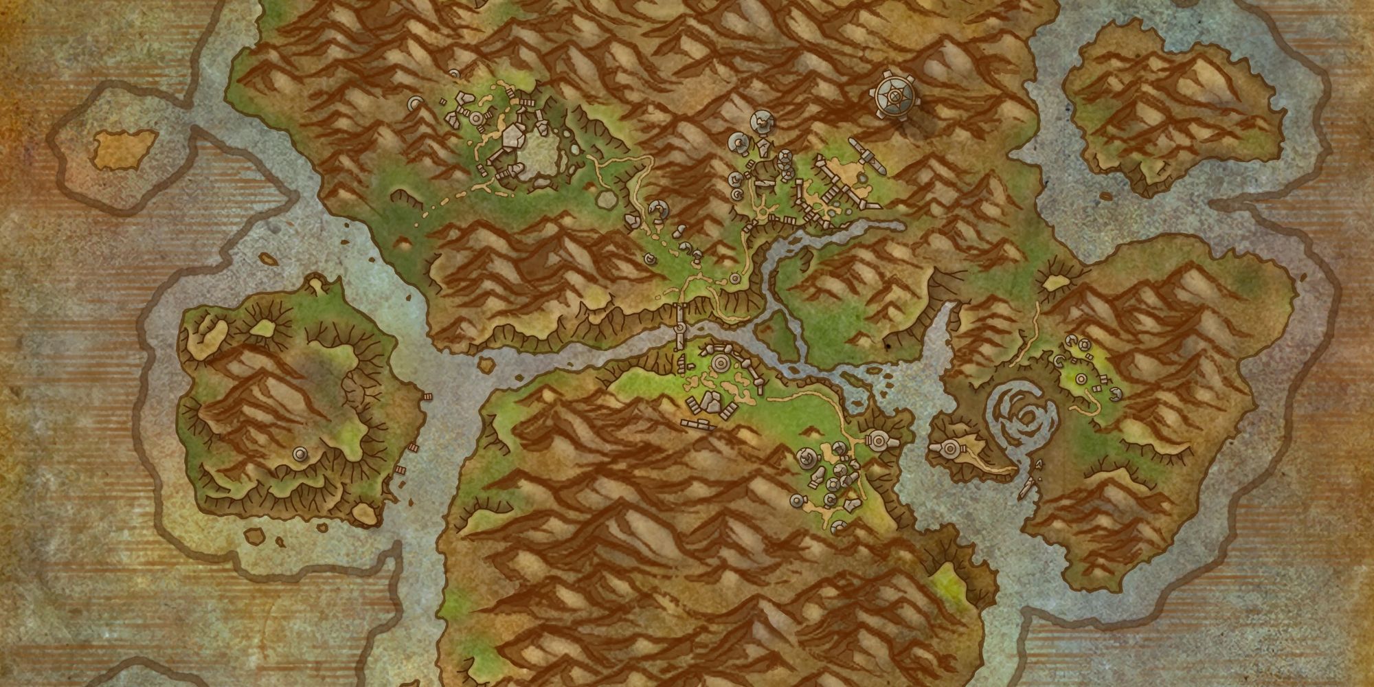 Eine Karte von World of Warcraft's Forbidden Reach, dem Startgebiet der Dragonflight-Erweiterung.