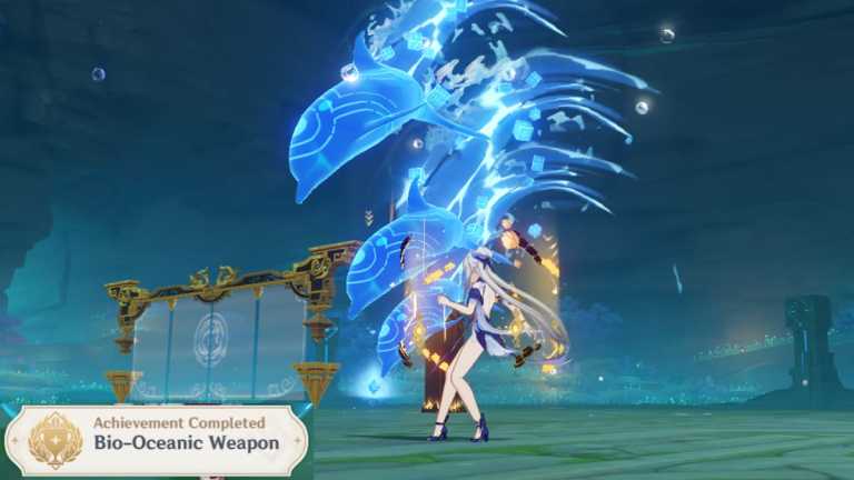 So erhalten Sie die versteckte Errungenschaft der Bio-Ozean-Waffe in Genshin Impact