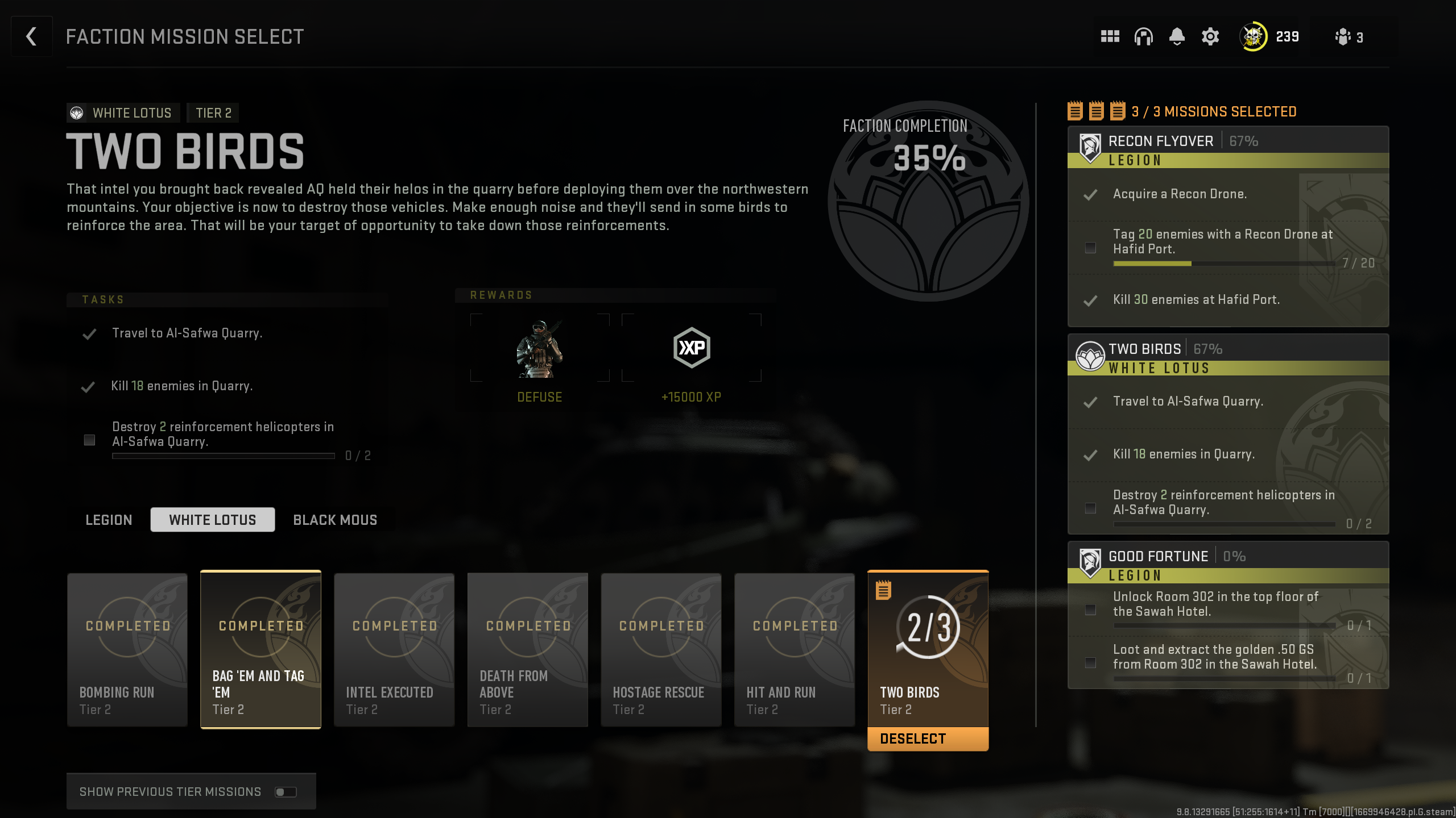 Call of Duty Warzone 2.0 DMZ-Fraktionsmission „Two Birds“, um einen kostenlosen „Defuse“-Zimo-Operator-Skin freizuschalten