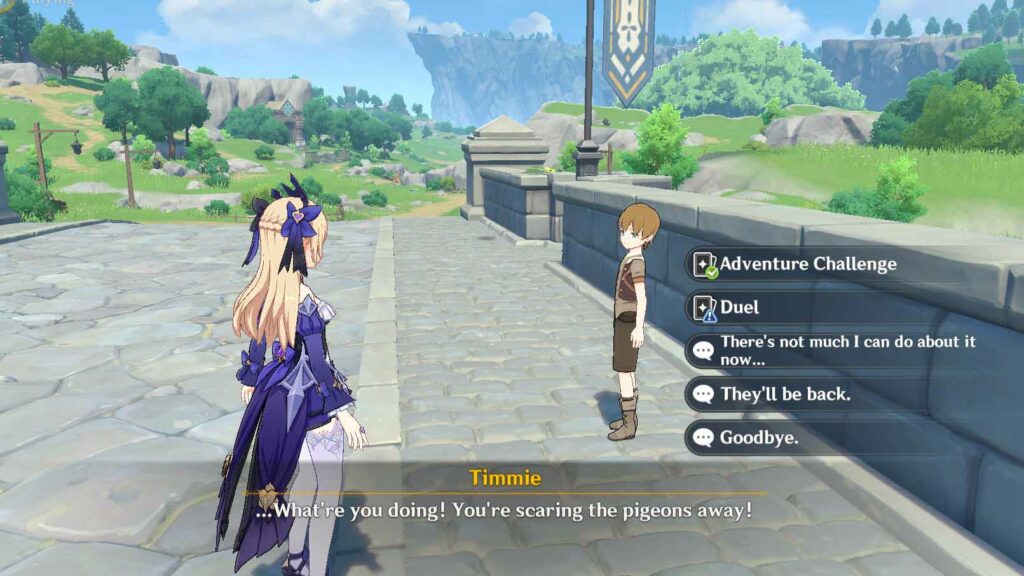 Timmie ist endlich in Genshin Impact spielbar und er hat eine Armee von Tauben Timmie Adventure Challenge in Genshin Impact