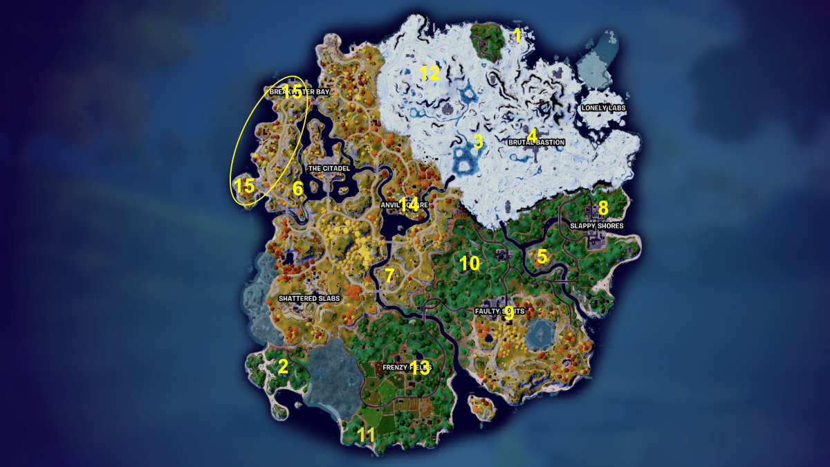 Fortnite NPC-Standorte Charaktere Kapitel 4 Staffel 1 Gegenstandskartenliste