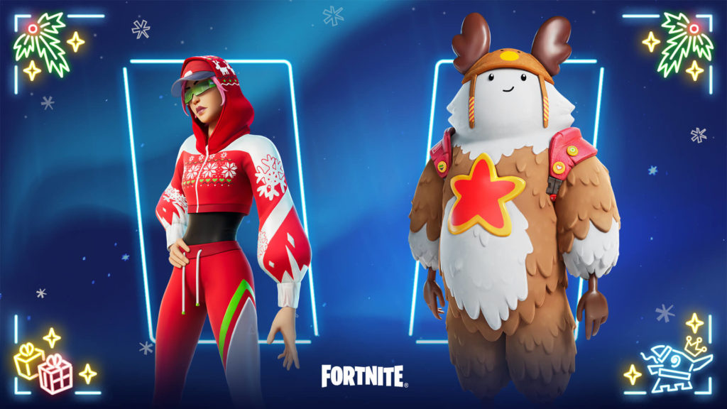 Fortnite Winterfest 2022 Arctic Adeline und Sled Ready Guff Outfits