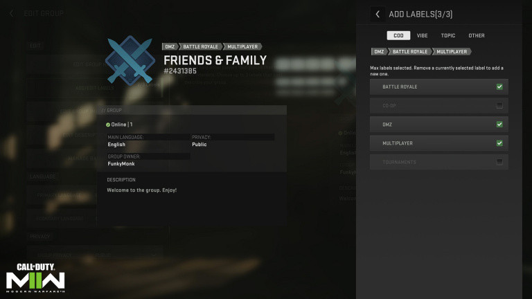 Call of Duty Modern Warfare 2 / Warzone 2: Trouvez des Joueurs für Partys mit Einheiten