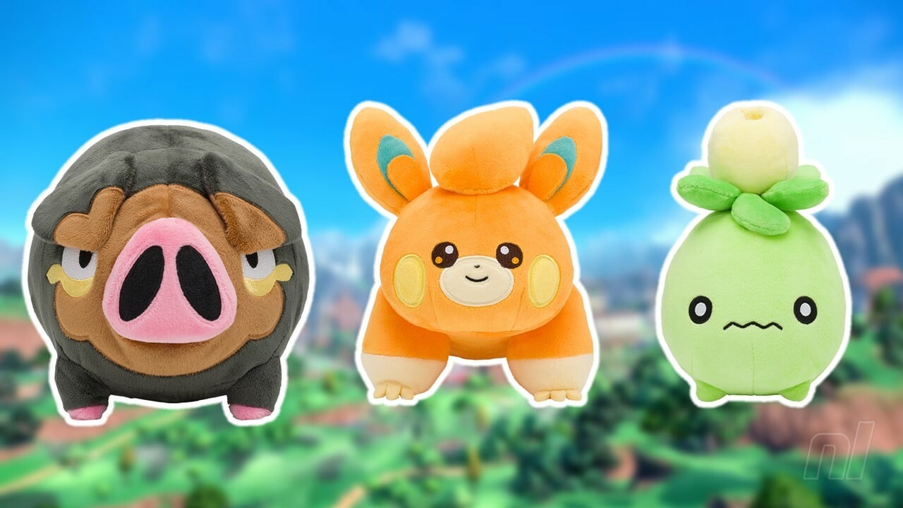 Die Plüschtiere Lechonk, Pawmi und Smoliv von Pokémon Scarlet und Violet kommen nach Japan
