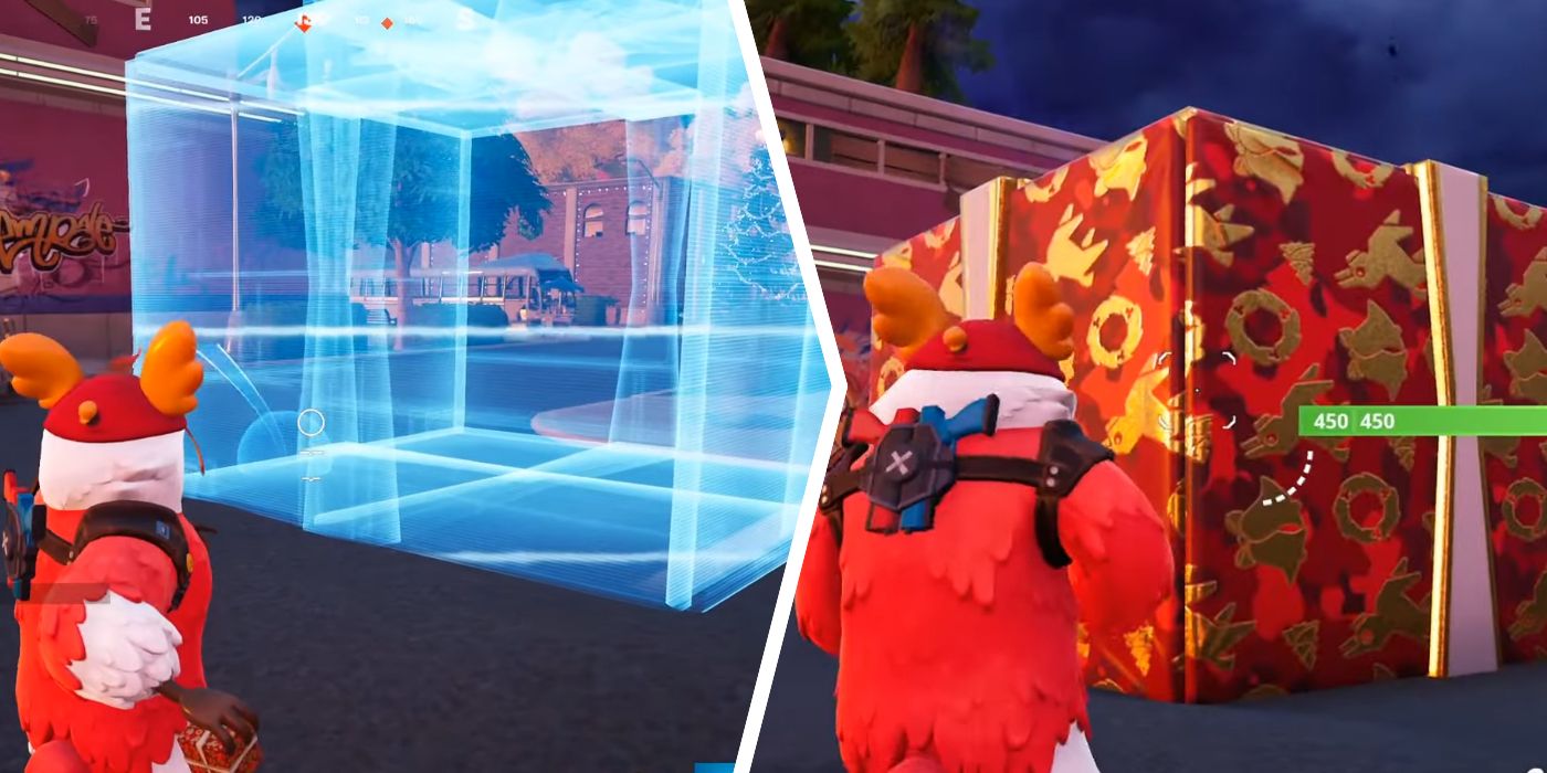 Ein Weihnachtsgeschenk in Fortnite werfen