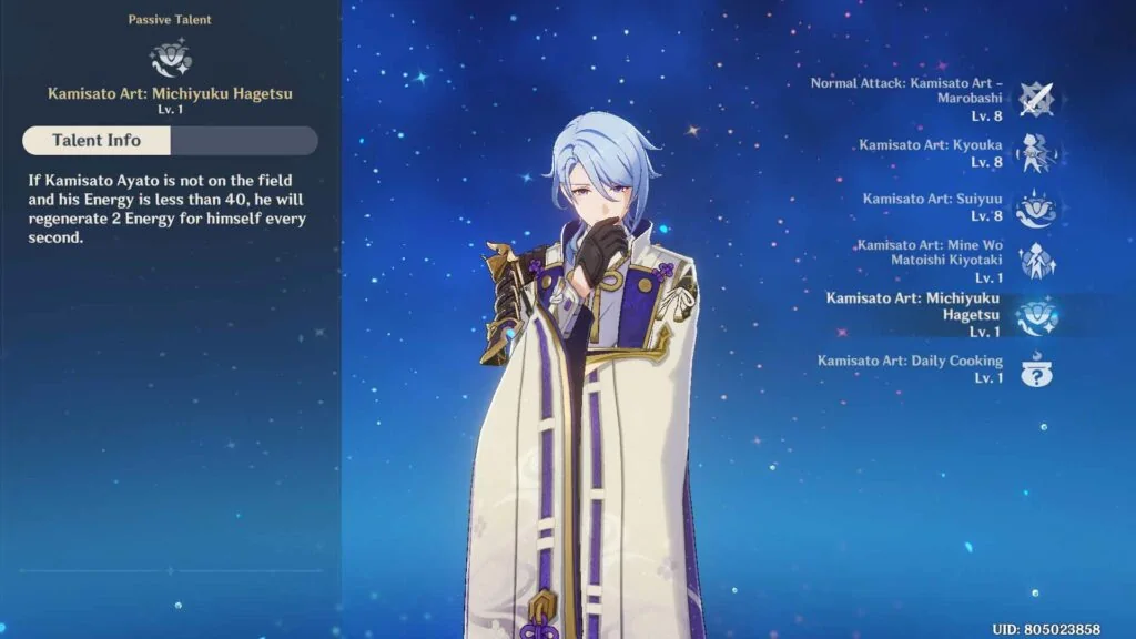 5 Gründe, warum Kamisato Ayato Ihr nächster Genshin Impact-Ehemann sein sollte Passives Talent von Kamisato Ayato in Genshin Impact