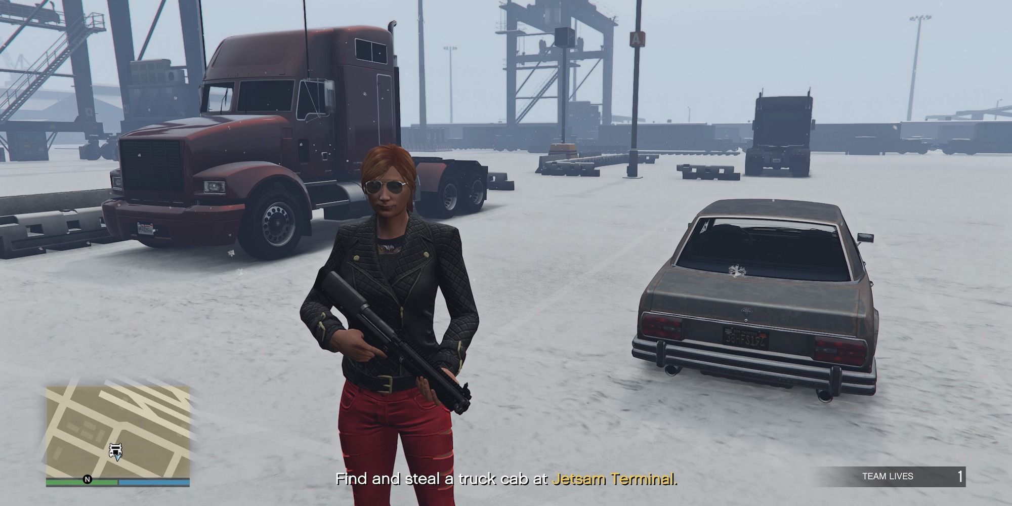 Grand Theft Auto Online LKW-Kabine am Hafen
