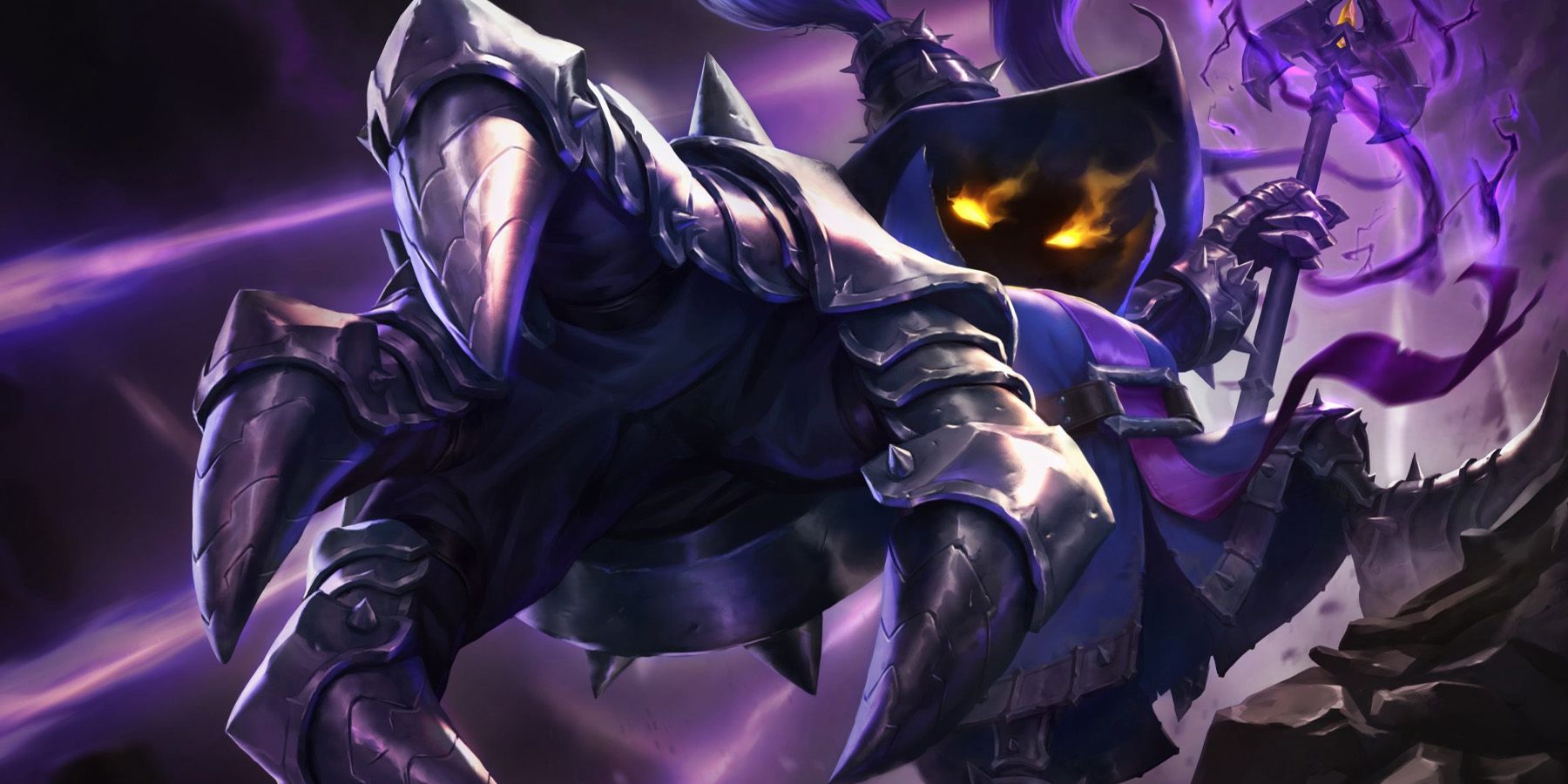 Veigar wirkt einen Zauber mit dunkler Magie