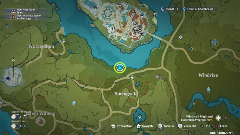 Genshin Impact - Angelplätze für Kugelfische - Mondstadt - Cider Lake
