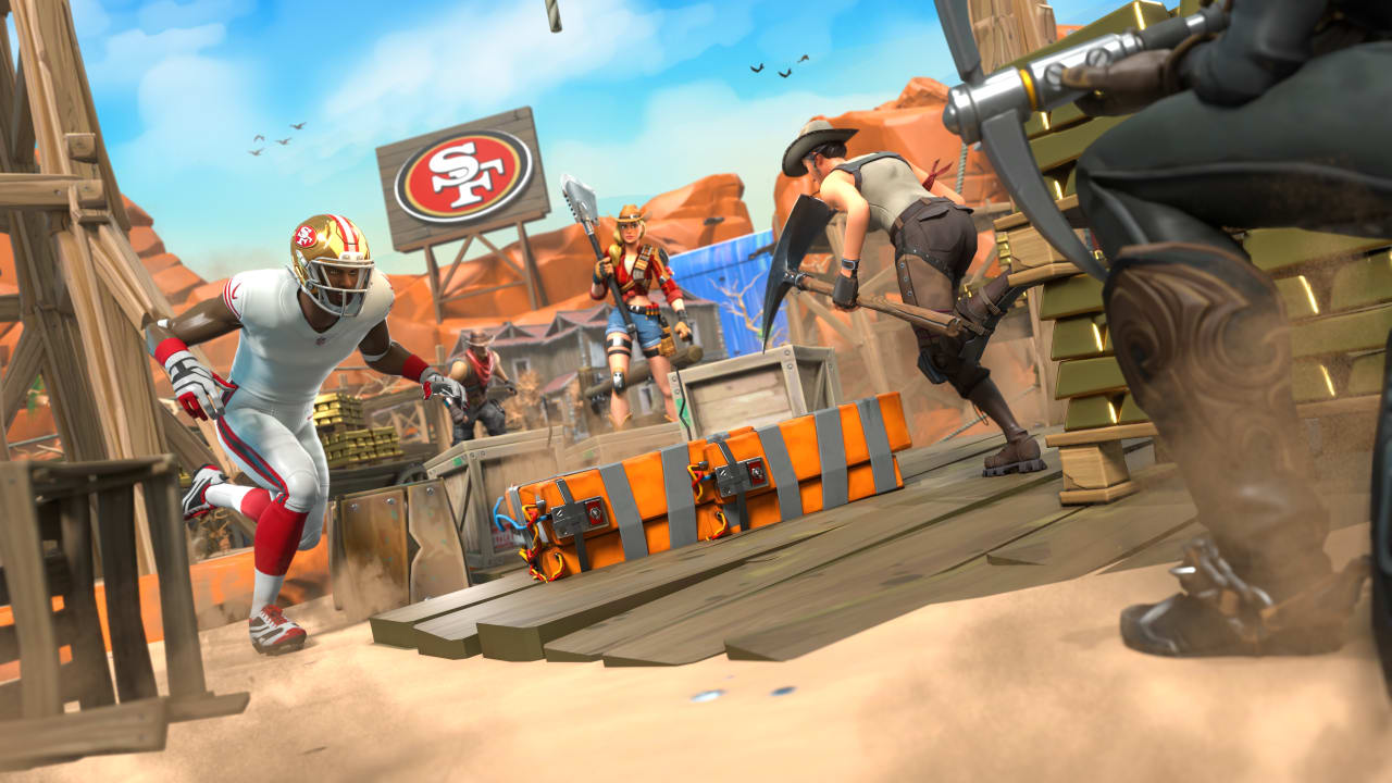 49ers Launch Map innerhalb der NFL Zone Experience auf Fortnite