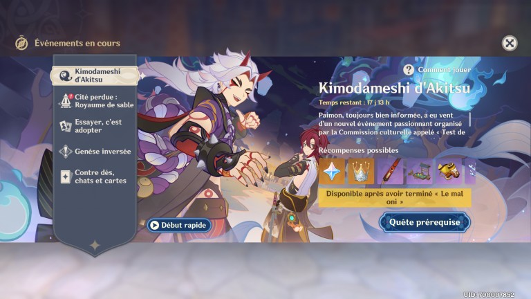 Genshin Impact, Kimodameshi d'Akitsu: Ein exklusiver Arm und mehr als 1000 erstklassige Edelsteine ​​für Sie!