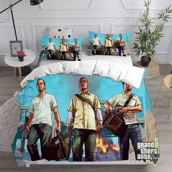 Grand Theft Auto V Bettwäsche-Sets Bettbezug-Tröster-Set – Fanrek