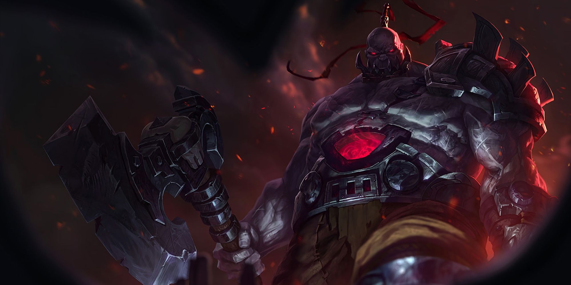 Sion's splash art in League of Legends.
