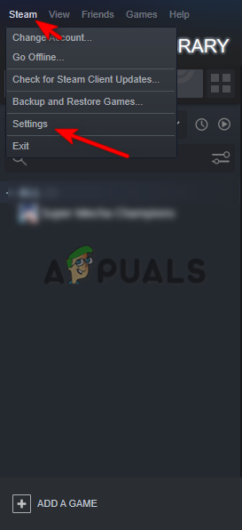 Steam-Einstellungen öffnen