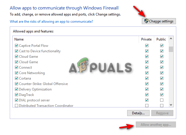 Ändern der Windows-Firewall-Einstellungen