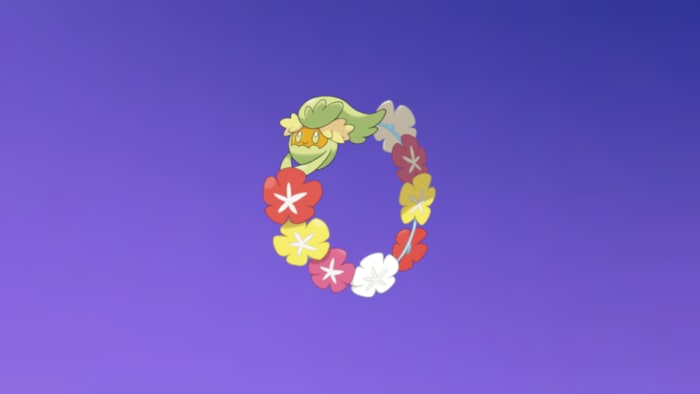 Comfey auf dem feenhaften Hintergrund.