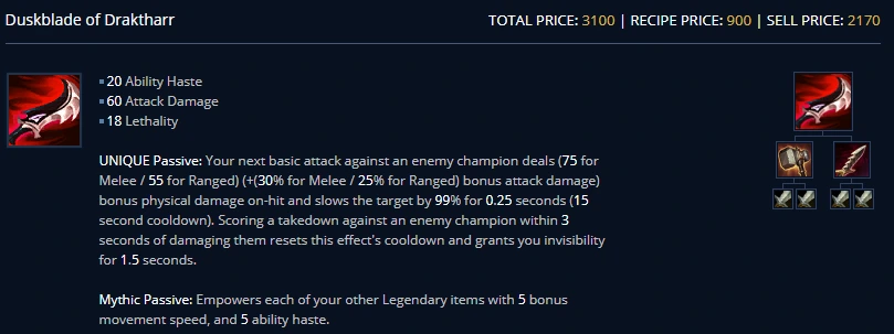 Dämmerungsklinge von Draktharr item info