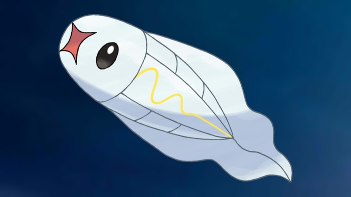 Tynamo auf dem Hintergrund vom Typ Pokémon Go Electric.