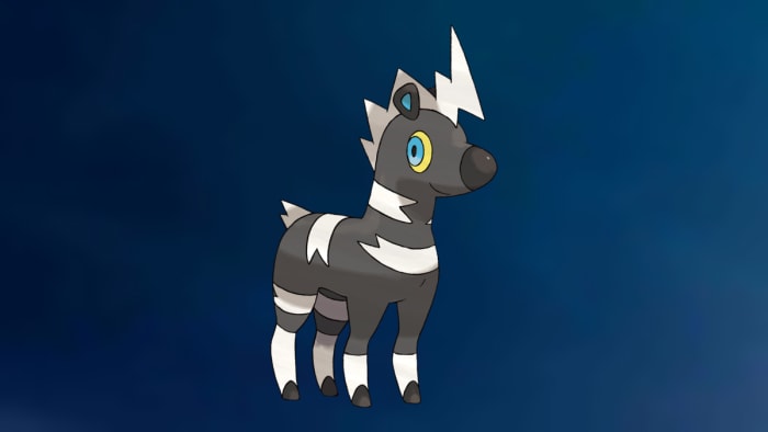 Blitzle auf dem Hintergrund vom Typ Pokémon Go Electric.