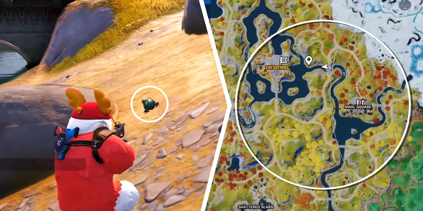 Möglicher Kartenstandort für Froschbegegnung in Fortnite