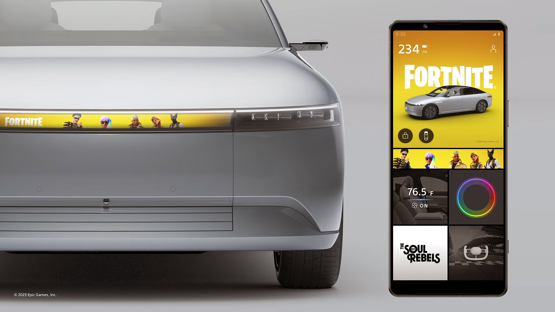 Sony Honda PlayStation 5 EV Afeela soll tatsächlich mit Fortnites Epic als Gaming-Partner starten