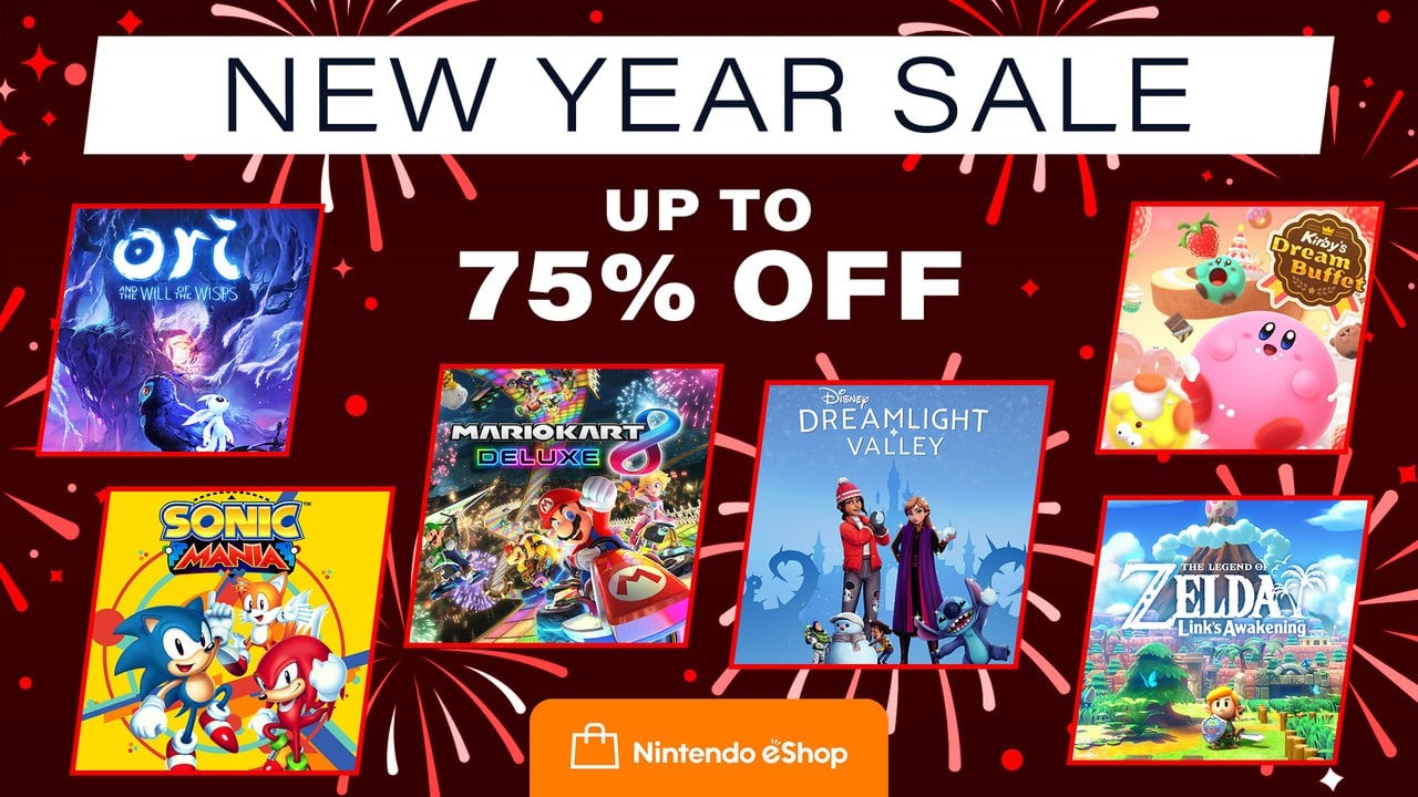 Erinnerung: Nintendos großer Silvester-Sale endet bald, bis zu 75 % Rabatt im Switch eShop (Europa)