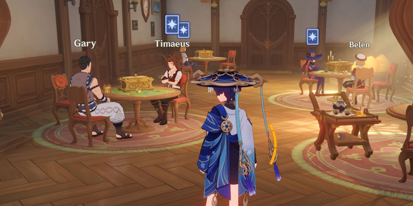 Genshin Impact, der Gegner in Cat's Tail betrachtet