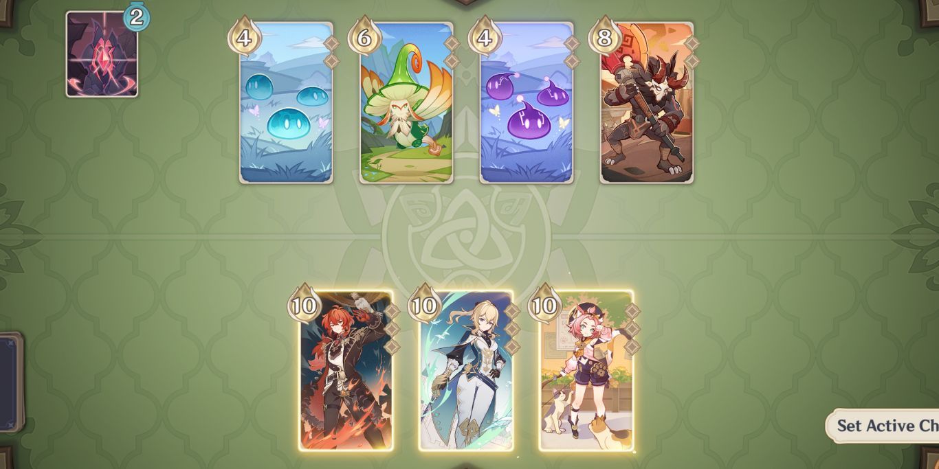 Genshin Impact TCG Diluc Jean Diona Team