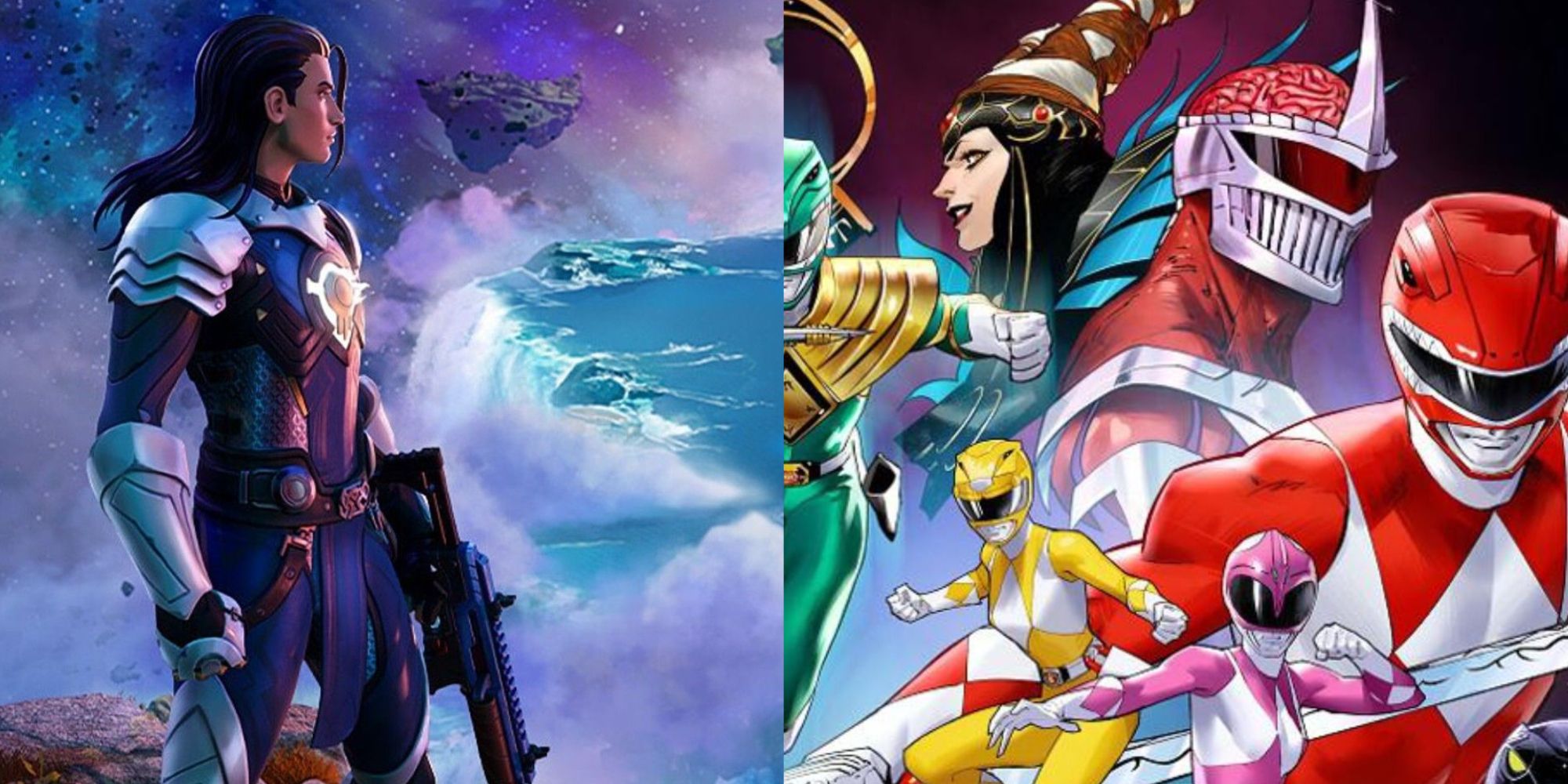 Fortnite Power Rangers Split-Bild